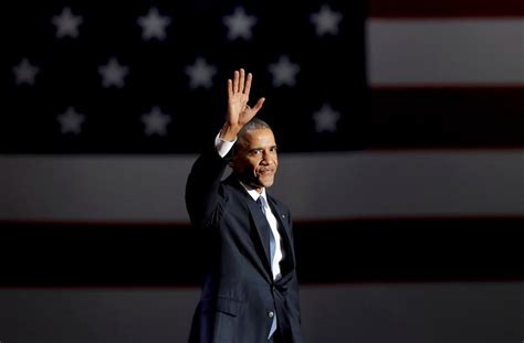 US President Barack Obama delivers a farewell speech in Chicago ...