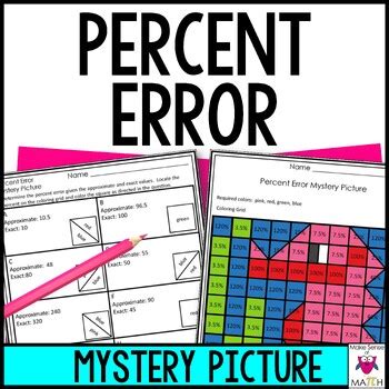 Percent Error Activity Worksheet by Make Sense of Math | TpT