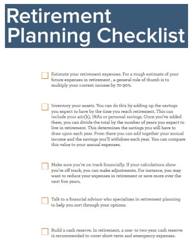 FREE 10+ Planning for Retirement Checklist Samples in PDF | DOC