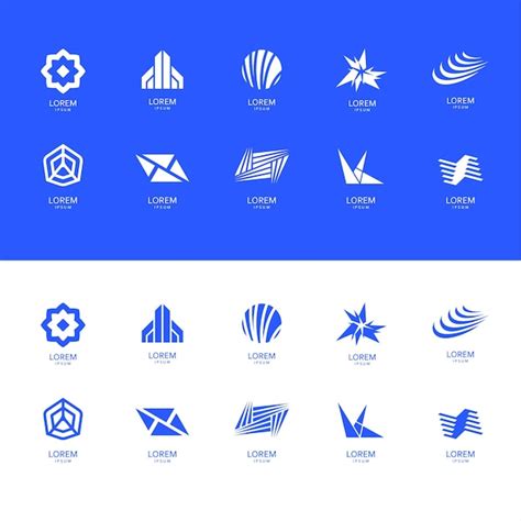 Premium Vector | Set of company logo design ideas