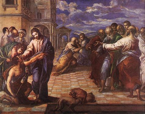 Christ healing the blind man, 1560 - El Greco - WikiArt.org