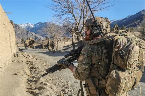 US Army 10th SFG operators during an operation in the Alingar district, Laghman province ...