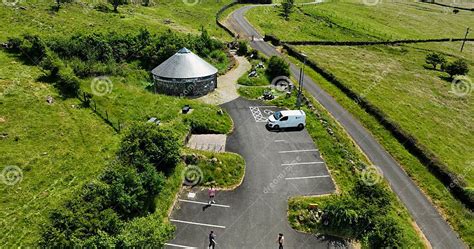 Aerial View of Information Centre Interpretation Boards and Washroom Facilities with Parking ...