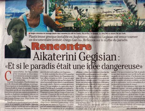 Lexpress.mu (Mauritius) – Aikaterini Gegisian