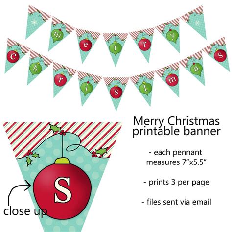 Printable DIY Merry Christmas Party Banner - Etsy