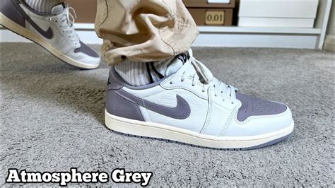 Air Jordan 1 Low Atmosphere Grey Review& On foot - YouTube