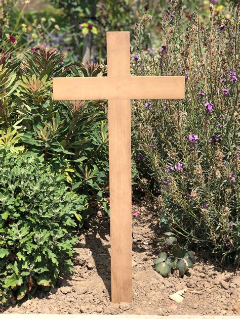 Large Wooden Memorial Cross With Free Plaque and Engraving - Etsy Australia