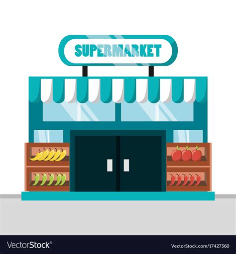 Supermarket icon image Royalty Free Vector Image