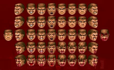 Doomguy Face Spritesheet : r/Doom