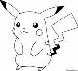 Cute Pikachu Coloring Page  ColoringAll sketch template