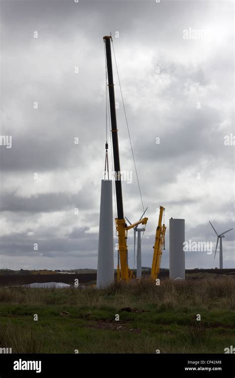 Wind farm construction Stock Photo - Alamy