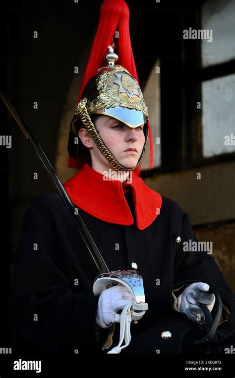 Female Life Guard, Horse Guards Parade, Whitehall, London. UK Stock Photo - Alamy