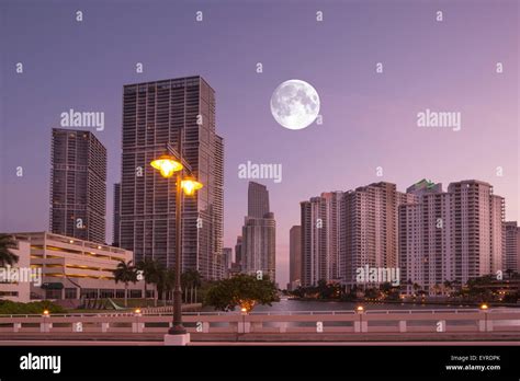 BRICKELL SKYLINE DOWNTOWN MIAMI FLORIDA USA Stock Photo - Alamy