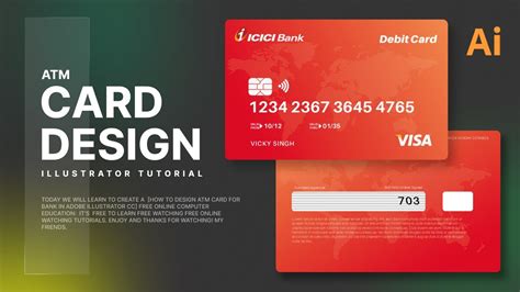 ATM Card Design | Debit card design in illustrator | Business card design | illustrator tutorial ...