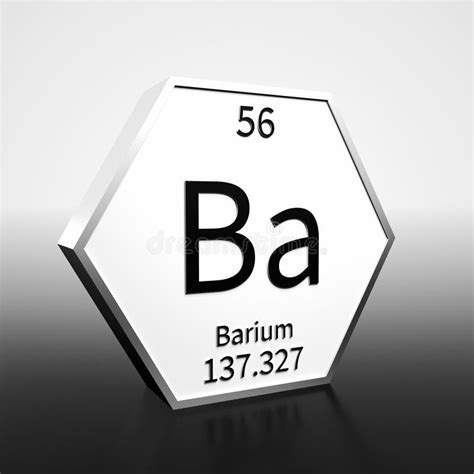 Periodic Table Element Barium Rendered Black on White on White and Black Stock Illustration ...