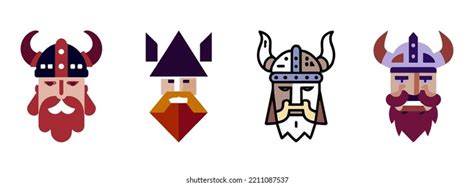 Scandinavian Warrior Symbol Viking Emblem Logos 库存矢量图（免版税）2211087537 ...