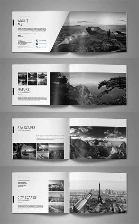 Photography Portfolio Brochure Template in 2023 | Photography portfolio template, Photography ...