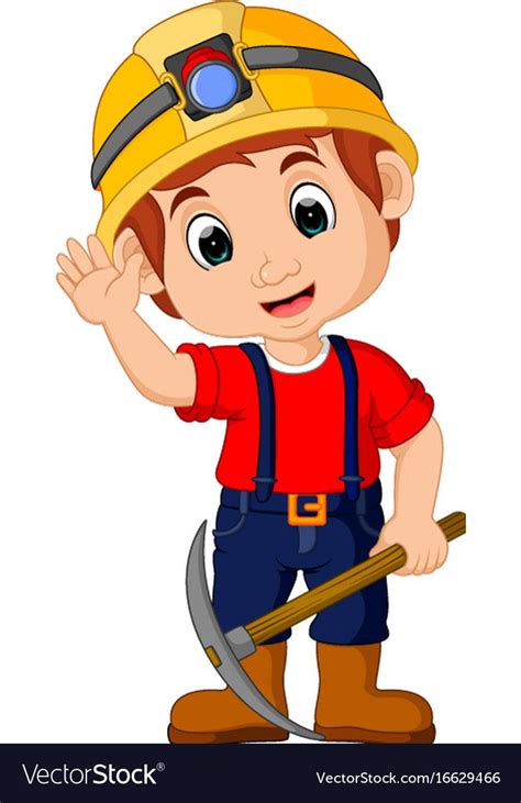 Miners boy cartoon Royalty Free Vector Image - VectorStock | Cartoons vector, Cartoon, Vector free