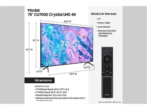 75" Class Crystal UHD CU7000 | Samsung US