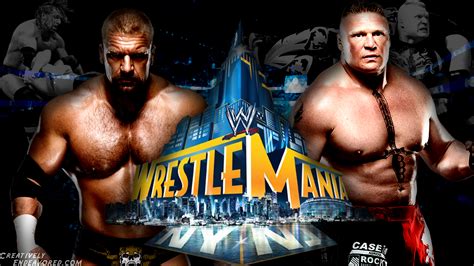 Weekend WrestleMania Wallpaper: Triple H vs Brock Lesnar | Inside Pulse