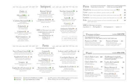 menu – The Italian Farmhouse