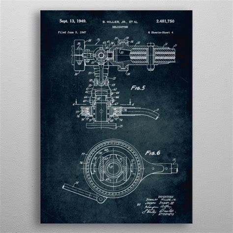 'No070 - 1947 - Helicopter - Inventors Stanley Hiller Jr ... ' Poster ...