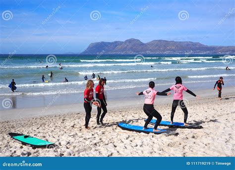 MUIZENBERG BEACH, CAPE TOWN, SOUTH AFRICA - 9 March 2018 : Muizenberg Beach is a Common Morning ...