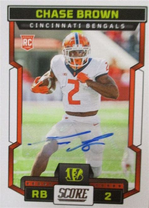 Chase Brown 2023 Score #323 Rookie Signatures Price Guide - Sports Card ...