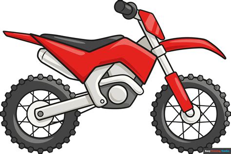 How to Draw a Dirt Bike - Really Easy Drawing Tutorial