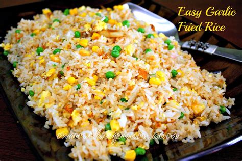 No need to throw left-over rice when you can make this easy and tasty fried rice. #easy #garlic ...