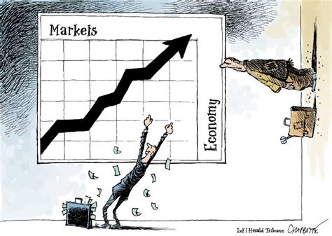 Political Cartoon on 'Stock Market Breaks 15,000' by Patrick Chappatte, International Herald ...