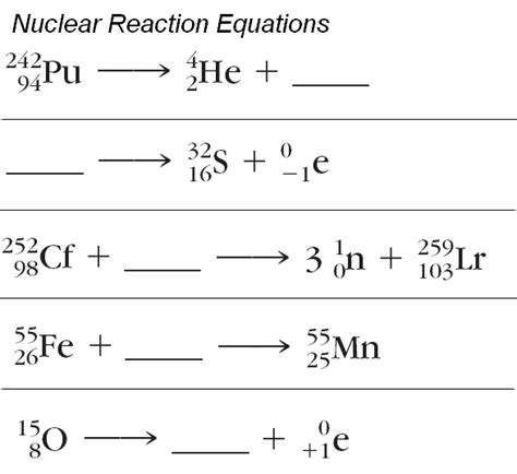 Nuclear Chemistry Equations - Tessshebaylo