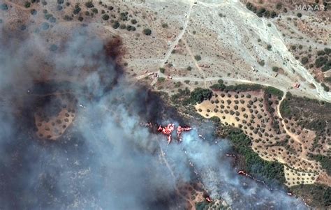 Where are the fires in Rhodes? Map of Greece wildfires as satellite images show devastation of ...