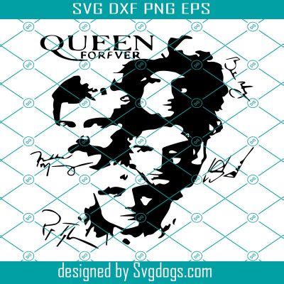 Queen Band Svg, Queen Forever Svg, Queen Band All Signatures Svg, Music ...