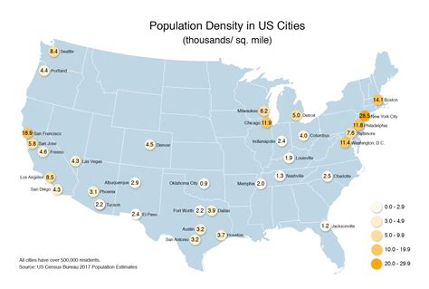 Population Density - US Cities : r/MapPorn