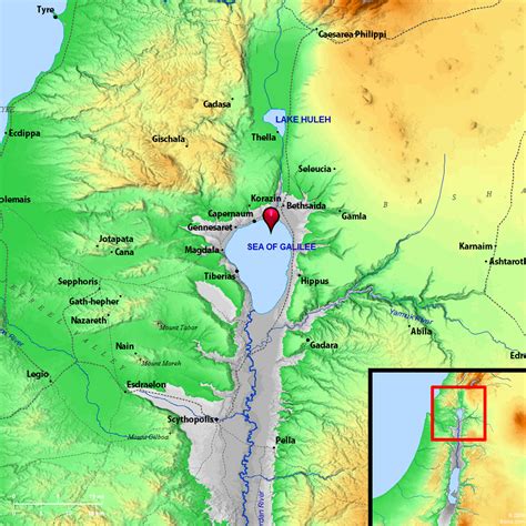 Biblical Sea Of Galilee Map