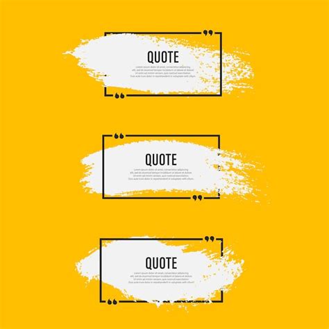 Premium Vector | Set of quote box frame blank grunge brush background ...