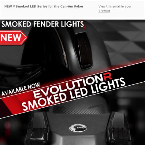 NEW // EvolutionR Smoked LED Tail Lights & Fender Lights for the Ryker - Slingmods