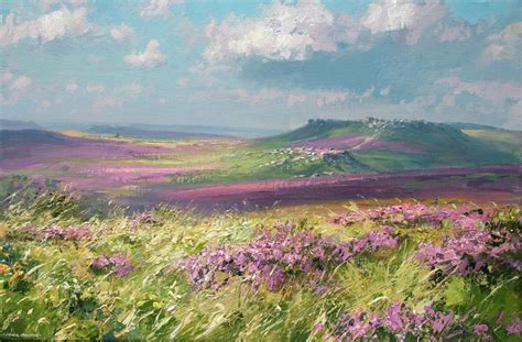 xMark Preston: .Heather Moorland, Higger Tor - gallerytop Contemporary Art