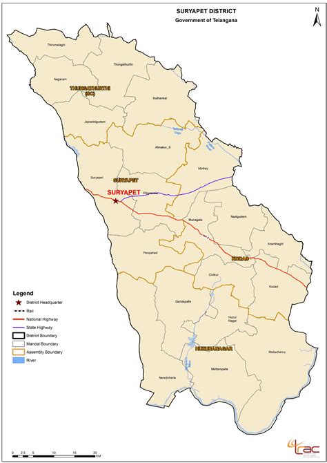 New Suryapet District Map, Mandals and Revenue Divisions in Telangana State 2016 - Hello AP and ...