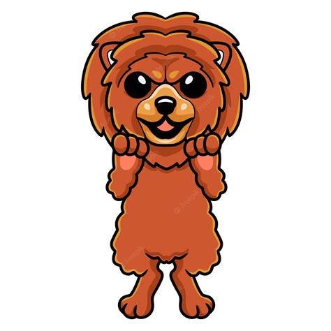 Premium Vector | Cute little lion dog cartoon