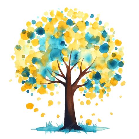 Premium Vector | Abstract tree watercolor hand painted