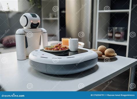 Robot Chef in the Kitchen, Preparing Breakfast with Advanced AI ...