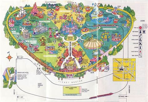 Walt Disney World Maps — MAP: DISNEYLAND (1980) Disneyland Hotel ...