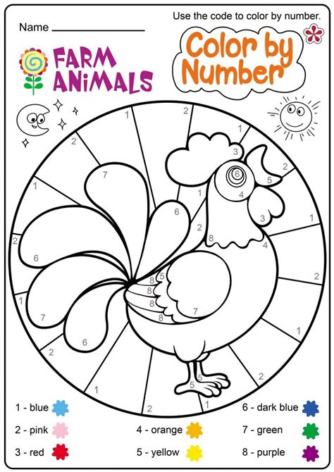 Free Printable Farm Animal Worksheets for Preschoolers | TeachersMag.com Coloring Worksheets For ...