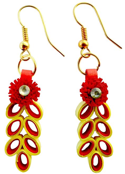 Designers Collection Paper Quilling Ear Rings for Women DSERC004 ...