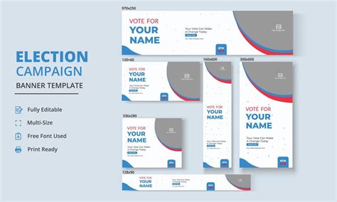 Election Campaign Banner Template, Political Campaign Banner Template, Vote Banner Template ...