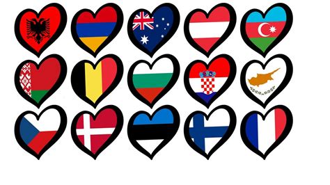 Samuel Preston - Eurovision Song Contest Flag Hearts