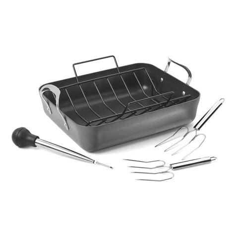 Calphalon Contemporary 16 in. Nonstick Roaster and Rack 1876985 - The Home Depot