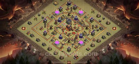 Die War Base RH10 + Link, Anti 3 Sterne, Anti Air / Dragon - COC ...